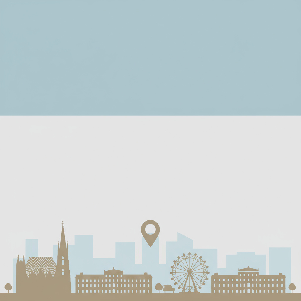 Illustrated Vienna skyline
