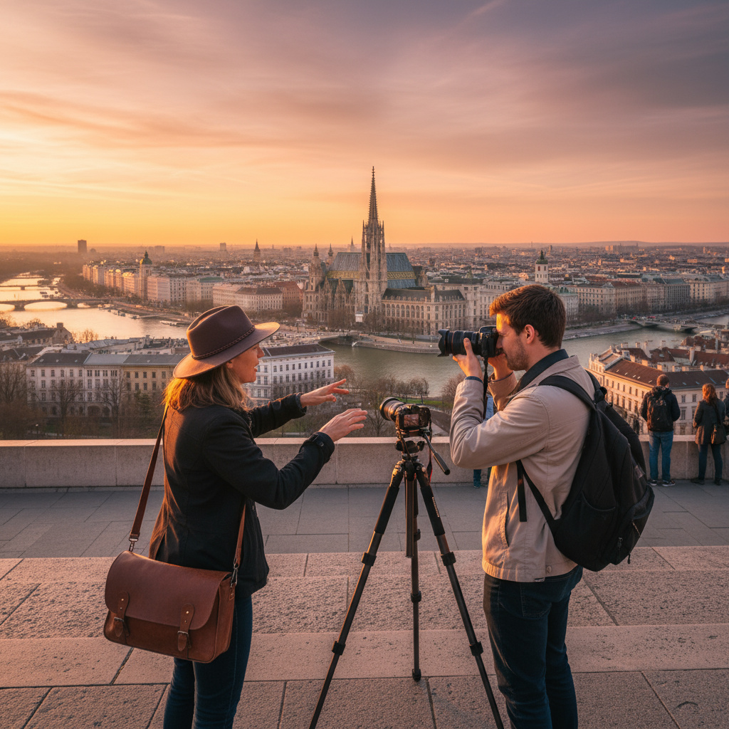 Photography walk at golden hour